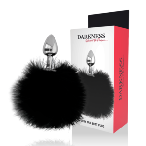 Darkness - extra anal buttplug with tail black 7 cm